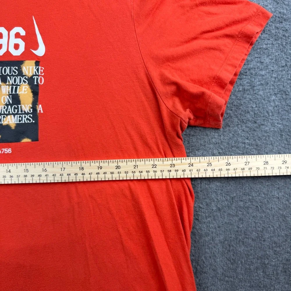 Nike T-Shirt Men's XXL Orange Graphic Nike Circa 96 Bold Dreamers Cortez Tee